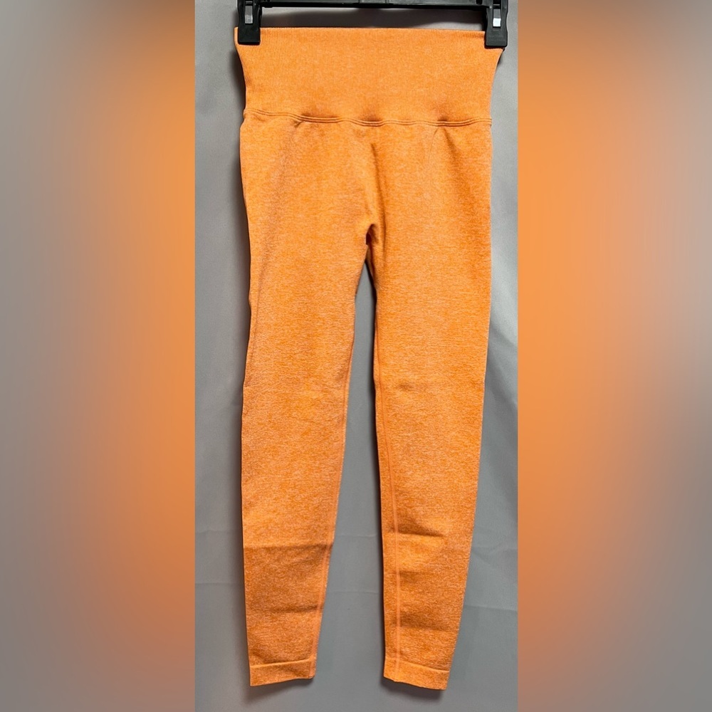 Women's Contour Seamless Leggings -orange  Sz Small‎ Gym Workout